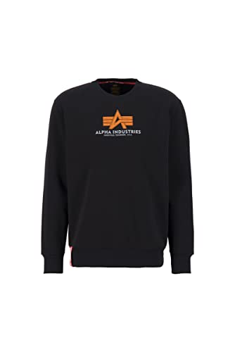 Alpha Industries Basic Sweater Rubber Sweatshirt für Herren Black von ALPHA INDUSTRIES