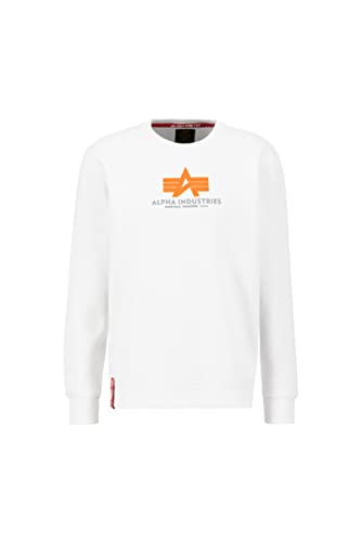Alpha Industries Basic Sweater Rubber Sweatshirt für Herren White von ALPHA INDUSTRIES