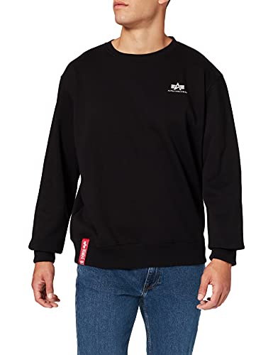 Alpha Industries Basic Sweater Small Logo Sweatshirt für Herren Black von ALPHA INDUSTRIES