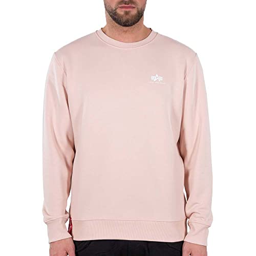 Alpha Industries Basic Sweater Small Logo Sweatshirt für Herren Pale Peach von ALPHA INDUSTRIES