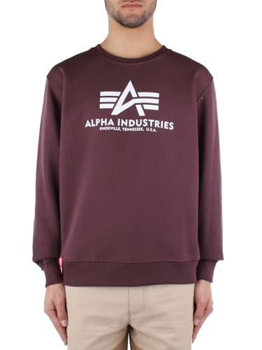 Alpha Industries Herren Basic Pullover Sweatshirt, Deep Maroon, M von ALPHA INDUSTRIES