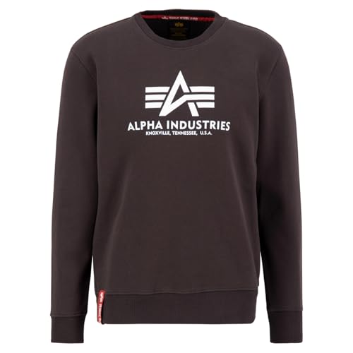 Alpha Industries Basic Sweater Sweatshirt für Herren Hunter Brown von ALPHA INDUSTRIES