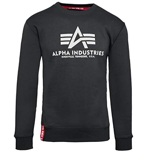 Alpha Industries Basic Sweater Sweatshirt für Herren Iron Grey von ALPHA INDUSTRIES