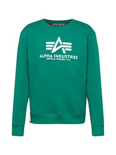 Alpha Industries Basic Sweater Sweatshirt für Herren Jungle Green von ALPHA INDUSTRIES