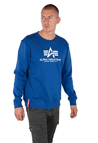 Alpha Industries Basic Sweater Sweatshirt für Herren NASA Blue von ALPHA INDUSTRIES