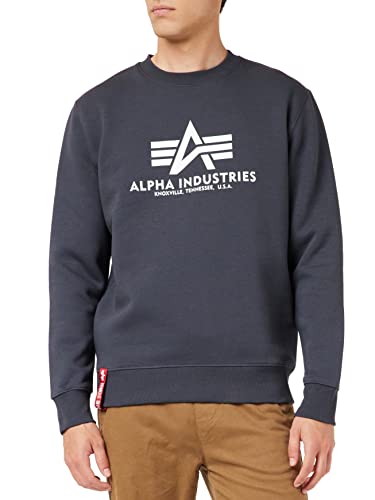 Alpha Industries Herren Basic Pullover Sweatshirt, Marine, M von ALPHA INDUSTRIES