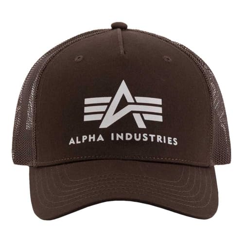 Alpha Industries Basic Trucker Cap Trucker Cap für Herren Hunter Brown von ALPHA INDUSTRIES