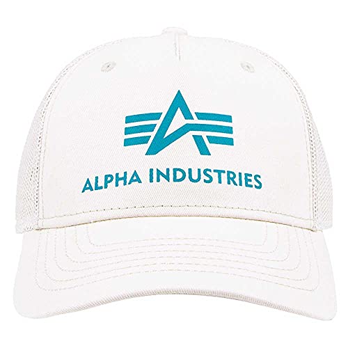 Alpha Industries Basic Trucker Cap Trucker Cap für Herren Jet Stream White von ALPHA INDUSTRIES