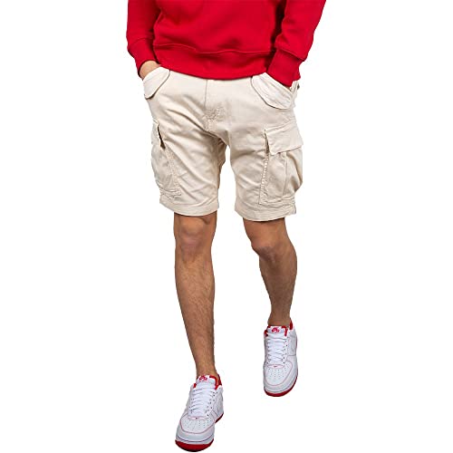 Alpha Industries Herren Crew Short Für Cargos, Jet Stream White, 31 EU von ALPHA INDUSTRIES