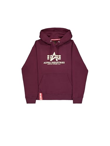 Alpha Industries Herren Basic Hoodie, Dark Cherry, XL von ALPHA INDUSTRIES