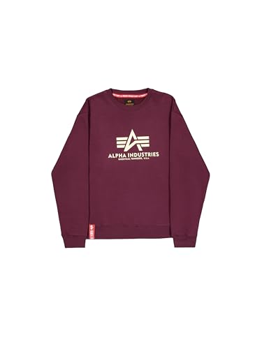Alpha Industries Herren Basic Sweatshirt, Dark Cherry, S von ALPHA INDUSTRIES