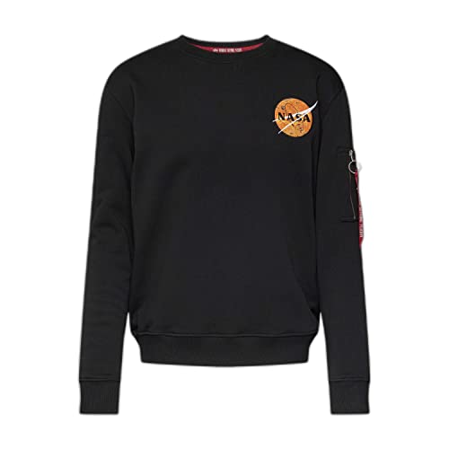 Alpha Industries NASA Davinci Sweater Sweatshirt für Herren Black von ALPHA INDUSTRIES