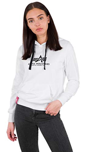 Alpha Industries New Basic Hoody Wmn Kapuzensweat für Damen White von ALPHA INDUSTRIES