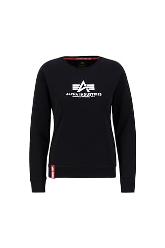 Alpha Industries New Basic Sweater Wmn Sweatshirt für Damen Black von ALPHA INDUSTRIES