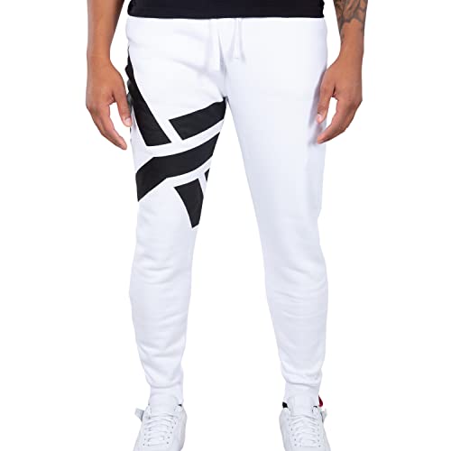 Alpha Industries Side Logo Jogger Jogginghose für Herren White von ALPHA INDUSTRIES