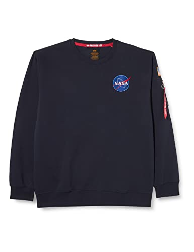 Alpha Industries Space Shuttle Sweater Sweatshirt für Herren Rep.Blue von ALPHA INDUSTRIES