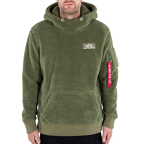 Alpha Industries Teddy Hoody Kapuzensweat für Herren Sage-Green von ALPHA INDUSTRIES