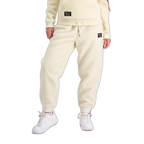 Alpha Industries Teddy Jogger Wmn Jogginghose für Damen Off White von ALPHA INDUSTRIES