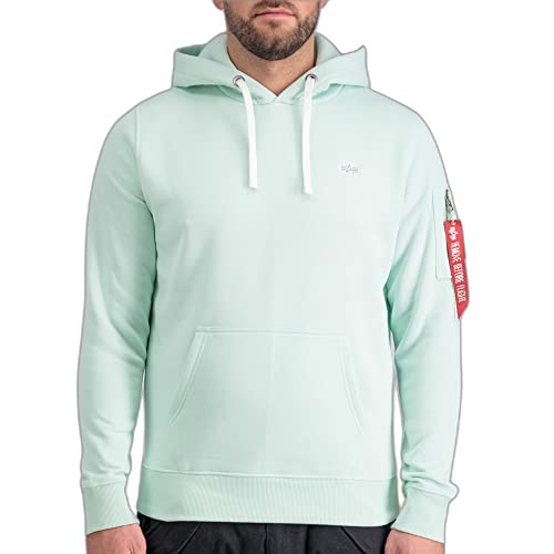 Alpha Industries Unisex EMB Hoody Kapuzensweat für Herren Mint von ALPHA INDUSTRIES