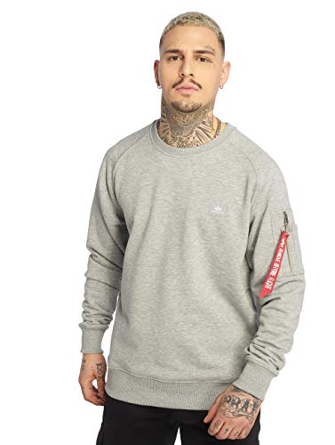 Alpha Industries X-Fit Sweat Sweatshirt für Herren Grey Heather von ALPHA INDUSTRIES