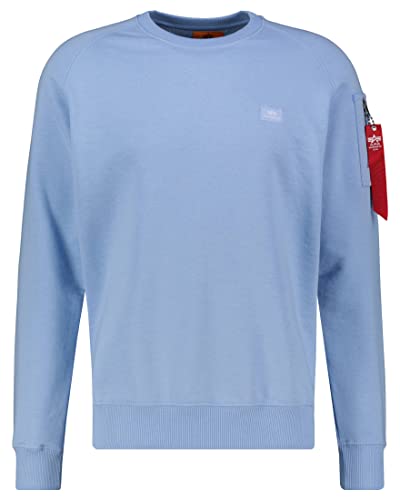 Alpha Industries X-Fit Sweat Sweatshirt für Herren Light Blue von ALPHA INDUSTRIES