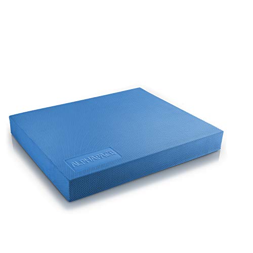 ALPHAPACE Balance Pad 40x33x6cm in Blau inkl. gratis Übungsposter - Innovatives Balance-Kissen für optimales Ganzkörpertraining - Zur Steigerung von Koordination, Gleichgewicht & Kräftigung von ALPHAPACE