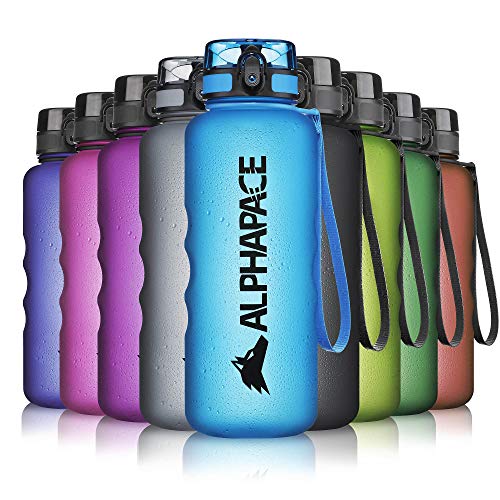 ALPHAPACE Trinkflasche, auslaufsichere 1.500 ml Wasserflasche, BPA-freie Flasche für Sport, Fahrrad & Outdooraktivitäten, in Blau von ALPHAPACE
