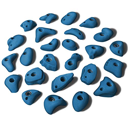ALPIDEX 25 S/M Klettergriffe schmale Leisten, kleine Henkel - ergonomische, kantenfreie Oberflächen, Farbe:Balance Blue von ALPIDEX