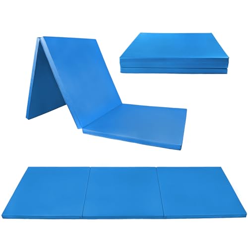 ALPIDEX Klappbare Turnmatte 180 x 60 x 3,2 cm Weichbodenmatte Gymnastikmatte Sportmatte, Farbe:blau von ALPIDEX