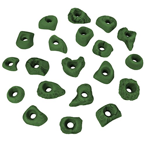 ALPIDEX Klettergriffe Klettersteine Tritte Größe S - 20 oder 40 Stück, Farbe:grün-meliert, Verpackungseinheit:20 Stück von ALPIDEX