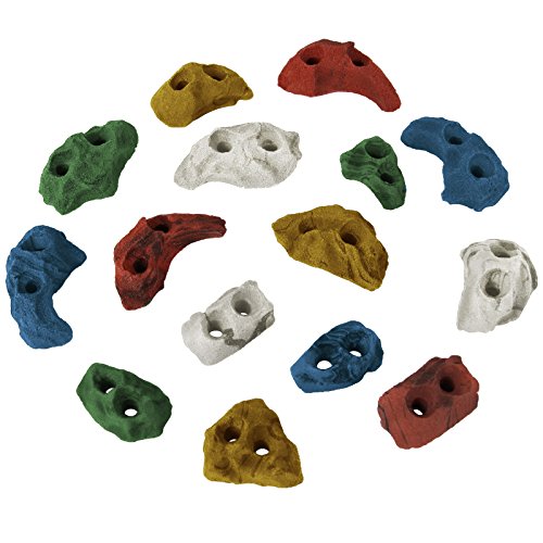 ALPIDEX Klettergriffe Klettersteine Tritte Größe XS - 15, 30, 60, 120 Stück, Farbe:bunt, Verpackungseinheit:15 Stück von ALPIDEX