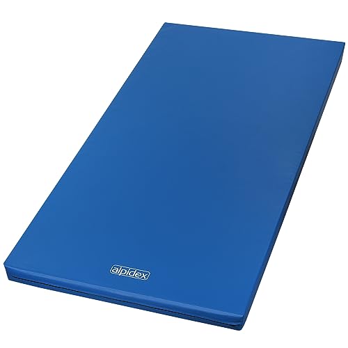 ALPIDEX Matte Turnmatte Sportmatte Gymnastikmatte 150 x 100 x 8 cm mit Antirutschboden RG 20 (sehr weich), Farbe:hellblau von ALPIDEX