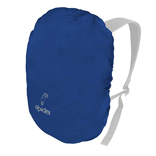 ALPIDEX Rucksack Regenschutz wasserdichte Regenhülle Kordelstopper Packsack Verschiedene Größen, Farbe:Blue, Volumen:15-30 Liter von ALPIDEX