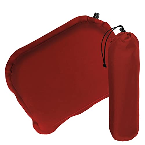 ALPIDEX Selbstaufblasendes Camping Sitzkissen 40 x 30 x 3,8 cm Stadion Thermo Kissen Isolierend Outdoor Sitzmatte Ultraleicht, Farbe:Power Red von ALPIDEX