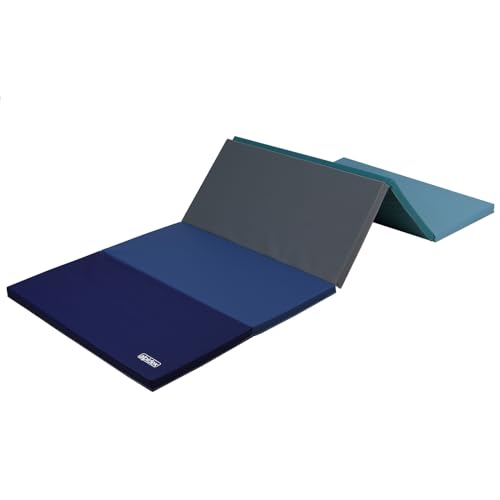 ALPIDEX Turnmatte klappbare Weichbodenmatte 185 x 78 x 3,2 cm Gymnastikmatte Sportmatte für zuhause Kinder Erwachsene, Farbe:blau von ALPIDEX
