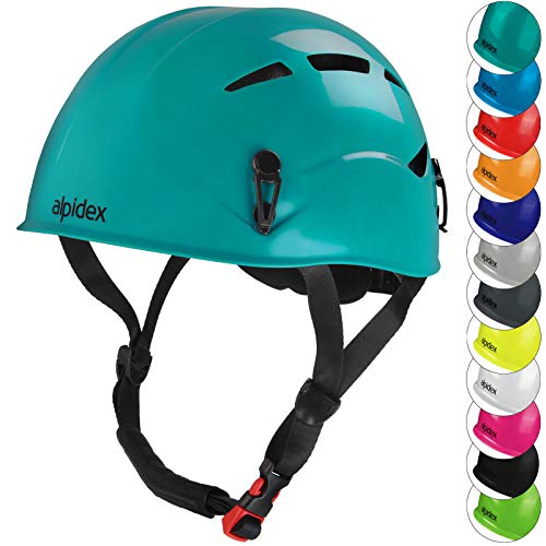 ALPIDEX Universal Kletterhelm für Jugendliche und Erwachsene EN12492 Klettersteighelm in unterschiedlichen Farben, Farbe:Turquoise Green von ALPIDEX