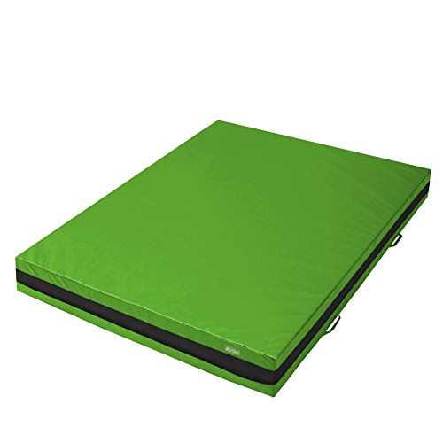 ALPIDEX Weichbodenmatte 200 x 150 x 20 cm mit Tragegriffen und Anti-Rutschboden, Farbe:grün von ALPIDEX
