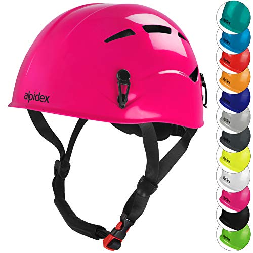 ALPIDEX Universal Kletterhelm für Jugendliche und Erwachsene EN12492 Klettersteighelm in unterschiedlichen Farben, Farbe:bramble Berry von ALPIDEX