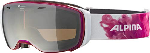 ALPINA ESTETICA - Verspiegelte, Kontrastverstärkende & Polarisierte OTG Skibrille Mit 100% UV-Schutz Für Erwachsene, transculent pink, One Size von ALPINA