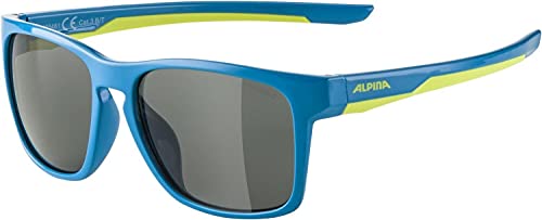 ALPINA FLEXXY COOL KIDS I - Flexible und Bruchsichere Sonnenbrille Mit 100% UV-Schutz Für Kinder, blue-lime, One Size von ALPINA