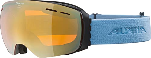 ALPINA GRANBY Q-LITE - Verspiegelte, Kontrastverstärkende Skibrille Mit 100% UV-Schutz Für Erwachsene, grey-skyblue, One Size von ALPINA