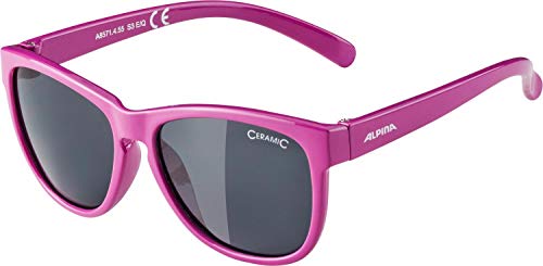 ALPINA LUZY - Verzerrungsfreie und Bruchsichere Sonnenbrille Mit 100% UV-Schutz Für Kinder, berry gloss, One Size von ALPINA