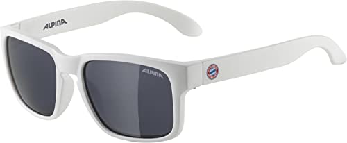 ALPINA MITZO - Verzerrungsfreie und Bruchsichere Sonnenbrille Mit 100% UV-Schutz Für Kinder, FCB white matt, One Size von ALPINA
