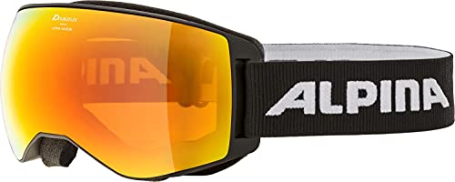 Alpina Sports Naator HM Skibrille Kunststoff/Polycarbonat Schwarz-Orange 100% UV-Schutz, A7269 8 31 Einheitsgröße von ALPINA