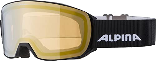 ALPINA NAKISKA Q-LITE - Verspiegelte, Kontrastverstärkende OTG Skibrille Mit 100% UV-Schutz Für Erwachsene, black, One Size von ALPINA