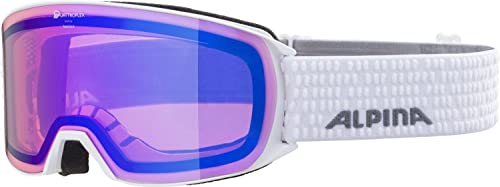 ALPINA NAKISKA Q - Verspiegelte, Kontrastverstärkende & Polarisierte Skibrille Mit 100% UV-Schutz Für Erwachsene, white, One Size von ALPINA
