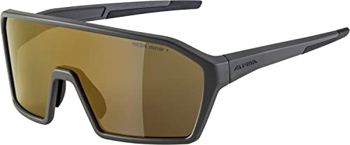 ALPINA RAM Q-LITE - Verspiegelte, Kontrastverstärkende & Beschlagfreie Sport- & Fahrradbrille Mit 100% UV-Schutz Für Erwachsene, coffegrey matt, One Size von ALPINA