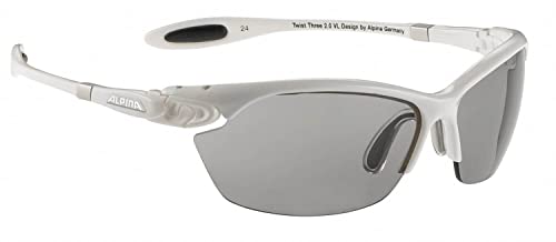 ALPINA Sonnenbrille Performance Twist Three 2.0 VL Outdoorsport-Brille, White, One Size von Alpina