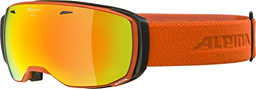 ALPINA ESTETICA Q-LITE - Verspiegelte, Kontrastverstärkende OTG Skibrille Mit 100% UV-Schutz Für Erwachsene, pumpkin matt, One Size von ALPINA