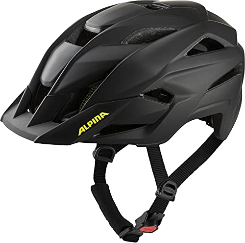 ALPINA STAN MIPS - Leichter, Sicherer & Optimal Belüfteter All-Mountain MIPS Fahrradhelm Mit Fliegennetz Für Erwachsene, black-neon yellow matt, 59-64 cm von ALPINA